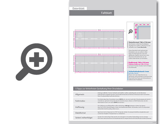 Product Bild faltblatt__gefalzt_auf_din_a5__10-seiter_(zickzackfalz)__beidseitig_bedruckt_(4_4_farbig_+_2_sonderfarben_hks)