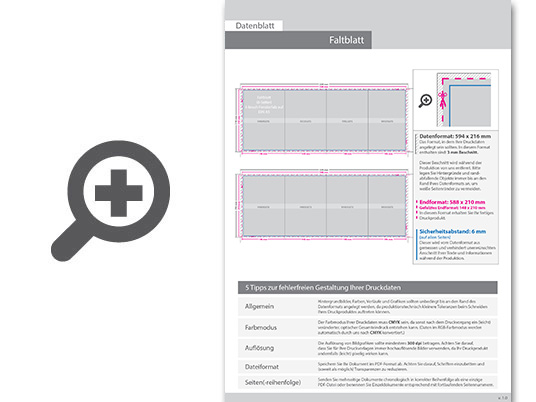 Product Bild faltblatt__gefalzt_auf_din_a5__8-seiter_(3-bruch_fensterfalz)__beidseitig_bedruckt_(4_4_farbig_+_1_sonderfarbe_hks)