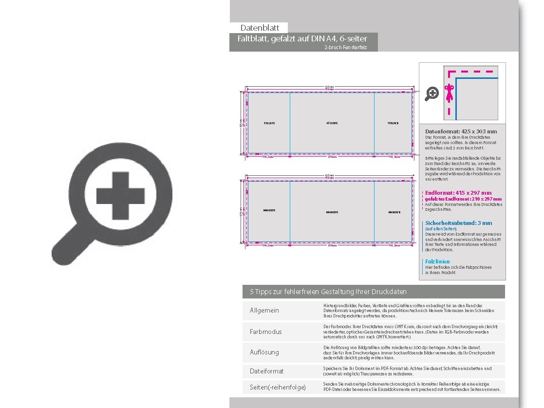 Product Bild faltblatt__gefalzt_auf_din_a4__6-seiter_(2-bruch_fensterfalz)__beidseitig_bedruckt_(4_4_farbig_+_2_sonderfarben_hks)