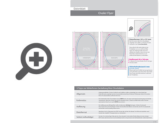 Product Bild flyer_oval_9_5_cm_x_14_5_cm__beidseitig_bedruckt